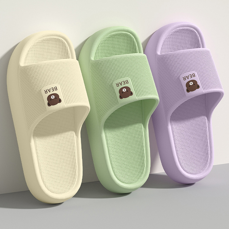 Women'S Shoes Cloud - Pantoufles à plateforme épaisses motif ours