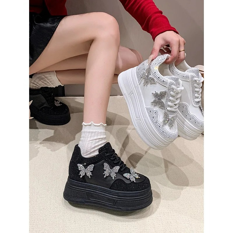 Mesh Sneaker Women - Bottes à lacets en cuir microfibre