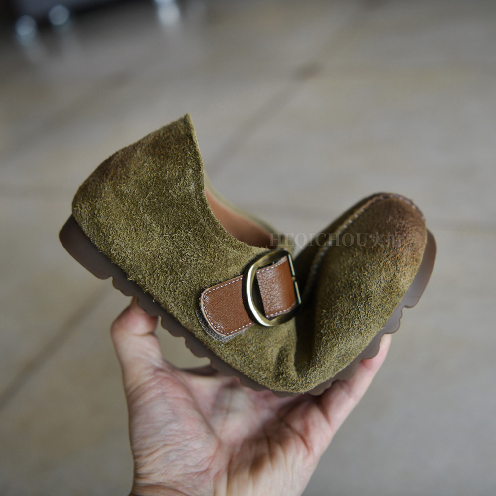 Mules en daim véritable vert k - Women'S Shoes Hands Free avis et prix