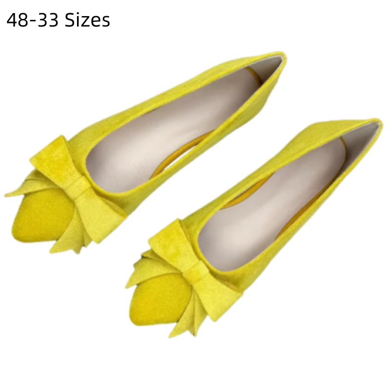 Chaussures plates en daim jaun - Women Shoes For Big Feet avis et prix