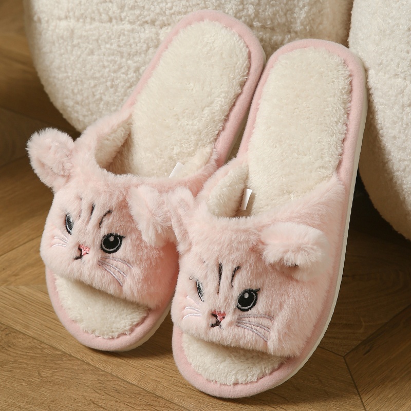 Mignonnes tongs en peluche en  - Women Shoes Winter avis et prix