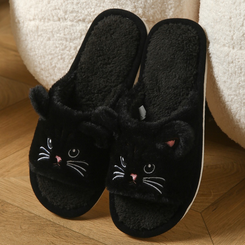 Mignonnes tongs en peluche en  - Women Shoes Winter avis et prix