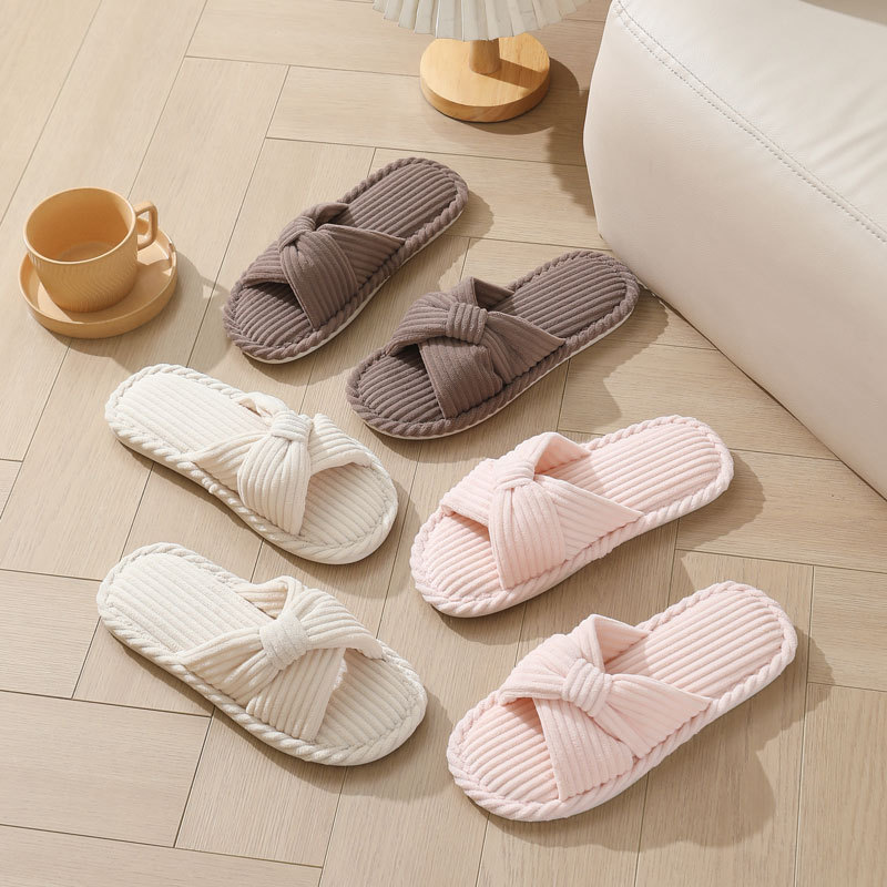 Pantoufles de maison en velour - Women Shoes Winter avis et prix